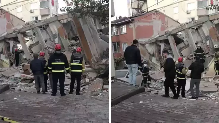 Son Dakika: Kocaeli Gebze’de 7 Katlı Bina Çöktü! Enkaz Altında 5 Kişi Olduğu Bildirildi