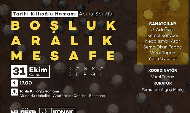 Tarihi Kıllıoğlu Hamamı “Boşluk – Aralık – Mesafe” Sergisiyle Yeniden Hayat Buldu