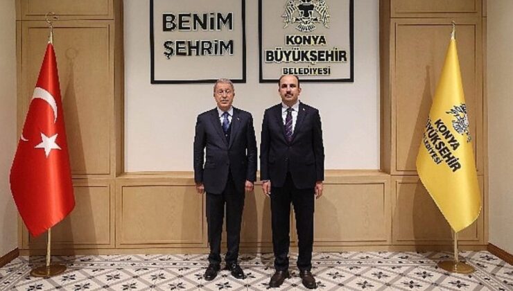Hulusi Akar, Konya Büyükşehir Belediye Başkanı Uğur İbrahim Altay’ı Ziyaret Etti