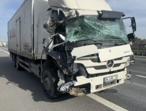 Kuzey Marmara Otoyolu’nda Zincirleme Kamyon Kazası: 1 Yaralı