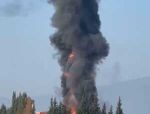 Salça Fabrikasında Soğutma Kulesi Yangını Kontrol Altına Alındı